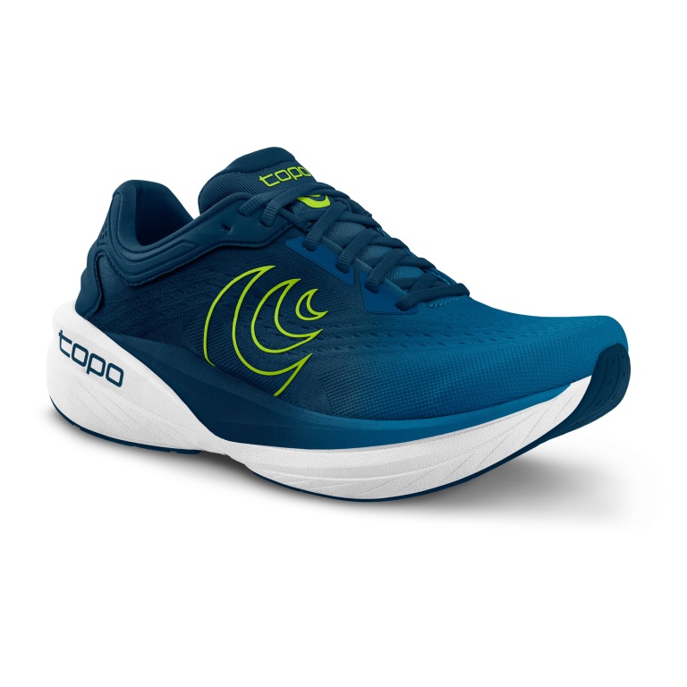 Topo Laufschuhe Phantom 4 (Dämpfung, breitere Zehenbox) 2025 blau/lime Herren
